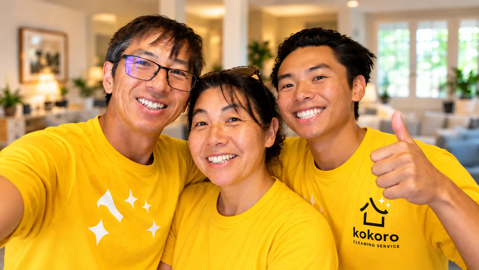 Kokoro Cleaning Service team in a Las Vegas home
